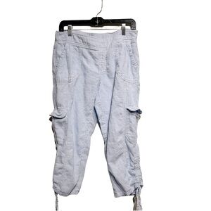 Rafaella Weekend Size 8 Capri Cargo Cotton Pants. Beachy Summer Comfortable